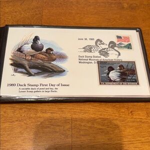 1989 $12.50 Duck Stamp First Day Cover Folio